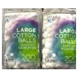 2pk large cotton balls 400ct