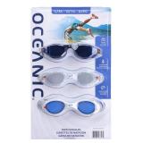Brand New Oceanic Swim Goggles 3-Pack Large/XL