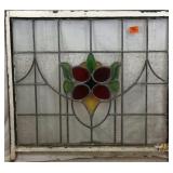 ANTIQUE ENGLISH STAINED GLASS PANEL