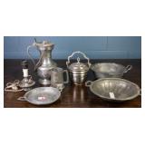 7 PEWTER TABLE ARTICLES