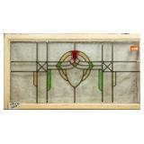 CONTINENTAL STAINED GLASS PANEL