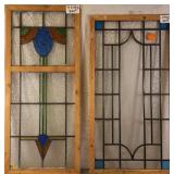 ANTIQUE CONTINENTAL STAINED GLASS PANEL