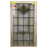 IRISH ART DECO STAINED GLASS PANEL