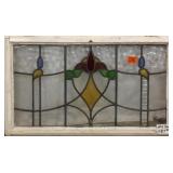 ANTIQUE ENGLISH STAINED GLASS PANEL