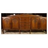 FRENCH OAK PARQUETRY TOP SIDEBOARD