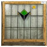 CONTINENTAL ART DECO STAINED GLASS PANEL