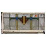ENGLISH ART DECO STAINED GLASS PANEL