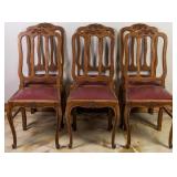 SET OF 6 OXBLOOD LEATHER DININGS CHAIRS