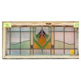 FRENCH ART DECO STAINED GLASS PANEL