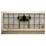 ANTIQUE IRISH STAINED GLASS PANEL