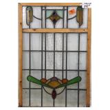 ANTIQUE ENGLISH STAINED GLASS PANEL