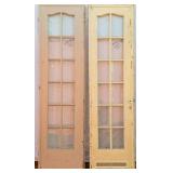 TWO FRENCH BEVELED GLASS DOORS