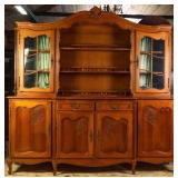 FRENCH OAK VITRINE DEUX CORPS