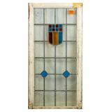 CONTINENTAL STAINED GLASS PANEL
