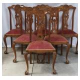 SET OF 6 FRENCH CHIPPENDALE STYLE DINING CHAIRS