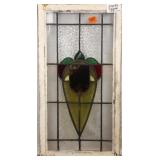 ANTIQUE IRISH STAINED GLASS PANEL