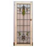 FRENCH ART NOUVEAU STAINED GLASS DOOR