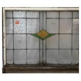 ENGLISH ART DECO STAINED GLASS PANEL