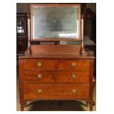 ENGLISH CHIPPENDALE STYLE MAHOGANY DRESSING VALET