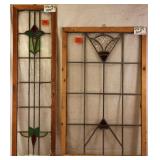 TWO ANTIQUE CONTINENTAL STAINED GLASS PANELS