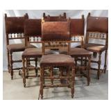 SET OF 6 ENGLISH RENAISSANCE STYLE CHAIRS