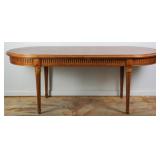 FRENCH LOUIS XVI STYLE PARQUETRY OAK DINING TABLE