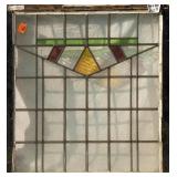 ENGLISH ART DECO STAINED GLASS PANEL