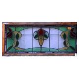 ANTIQUE STAINED GLASS WINDOW