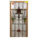 ENGLISH ART NOUVEAU STAINED GLASS PANEL