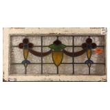 ENGLISH ART NOUVEAU STAINED GLASS PANEL