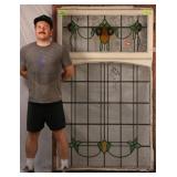 ANTIQUE SCOTTISH STAINED GLASS PANEL