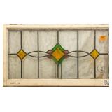 CONTINENTAL STAINED GLASS PANEL