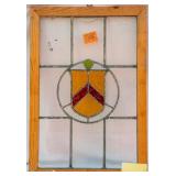 FRENCH ART DECO STAINED GLASS PANEL