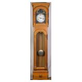 BELGIAN OAK GRANDFATHER CLOCK