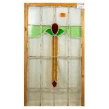 ENGLISH STAINED GLASS PANEL