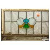 CONTINENTAL STAINED GLASS PANEL