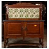 19TH C. ENGLISH MARBLE TOP WASHSTAND