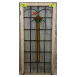 ANTIQUE IRISH STAINED GLASS PANEL