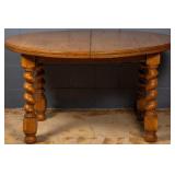19TH C. ENGLISH BARLEY TWIST LEG TABLE