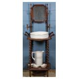 ENGLISH STYLE MIRRORED WASHSTAND