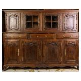 FRENCH OAK VITRINE SIDEBOARD