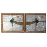 PAIR OF ANTIQUE CONTINENTAL STAINED GLASS PANELS