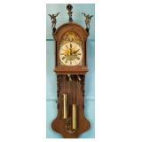 FRENCH OAK WESTMINSTER CHIME WALL CLOCK