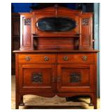 FRENCH ART NOUVEAU MAHOGANY SERVER