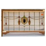 FRENCH ART NOUVEAU STAINED GLASS PANEL