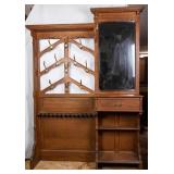 ENGLISH ART NOUVEAU OAK HALL TREE