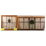 ENGLISH ART NOUVEAU STAINED GLASS PANEL