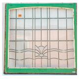 MONUMENTAL FRENCH ART DECO LEADED GLASS PANELS