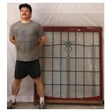 ANTIQUE CONTINENTAL STAINED GLASS PANEL