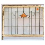 FRENCH ART NOUVEAU STAINED GLASS PANEL